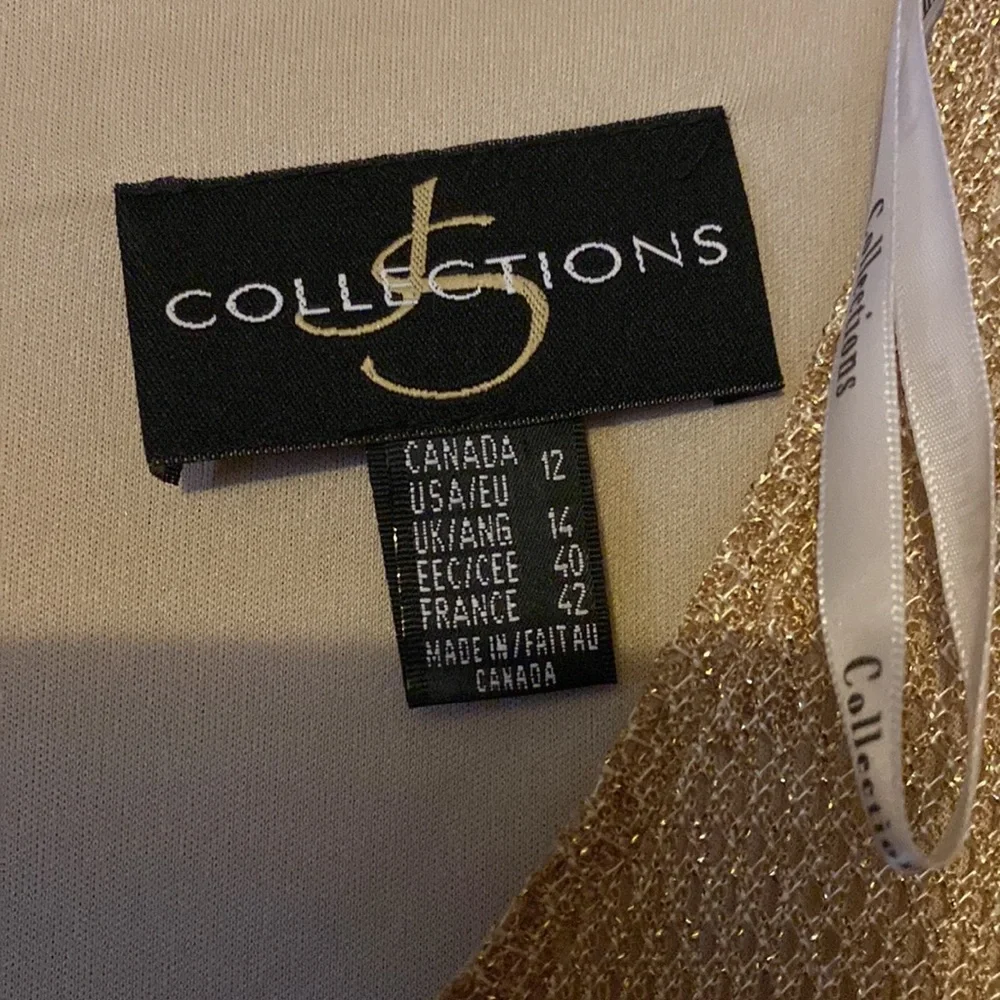 Formal gold woven dress size 12 - Picture 3 of 7